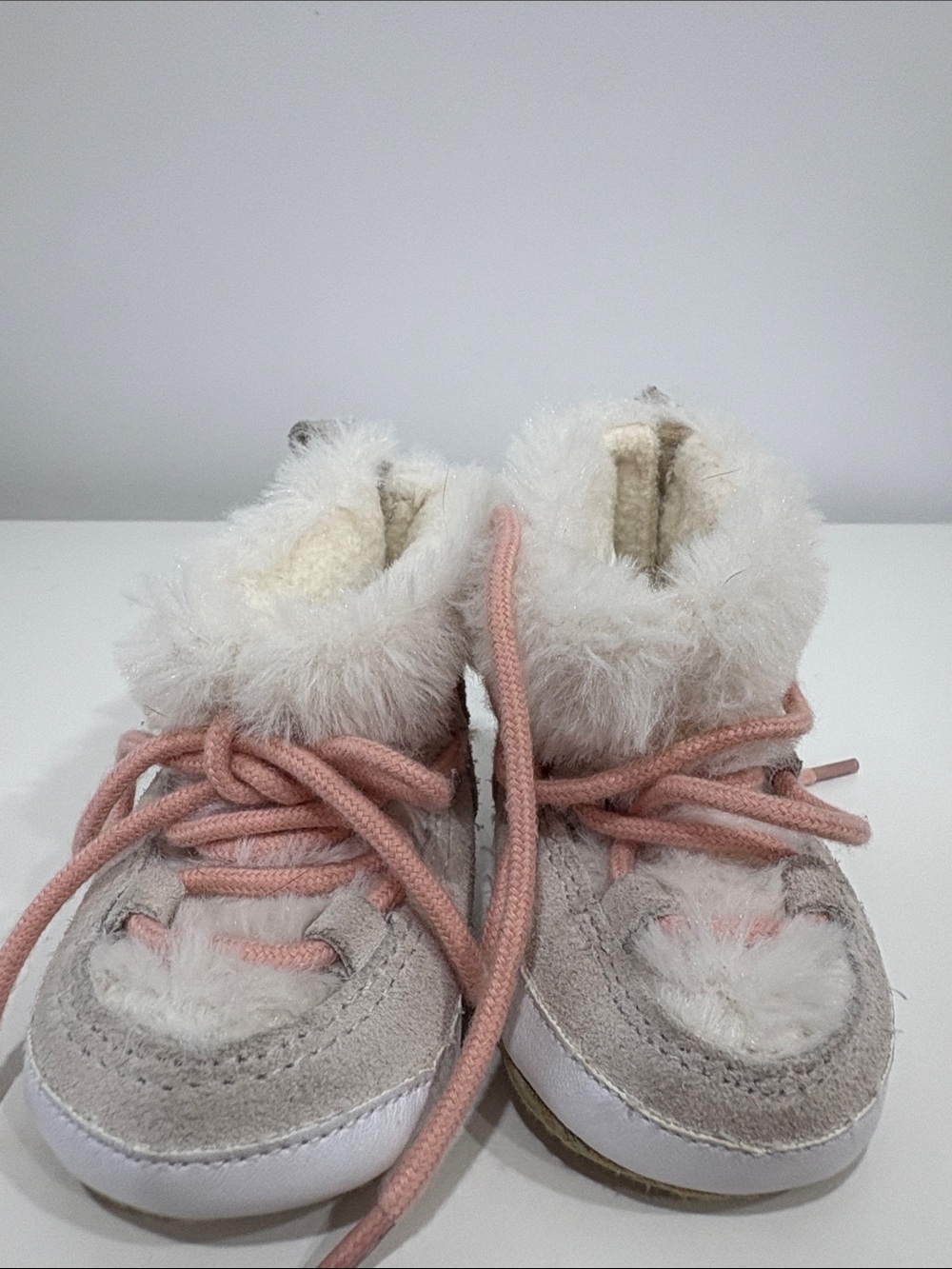 Baby Gap Faux-Fur High-Top Crib Shoes – 0–3 Months